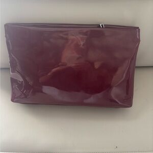 ASOS Women's Patent Leather Clutch - Burgundy